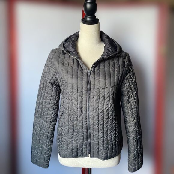 Urban Outfitters BDG Charcoal Gray Quilted Lightweight Puffer (Size: Medium) - Picture 4 of 10